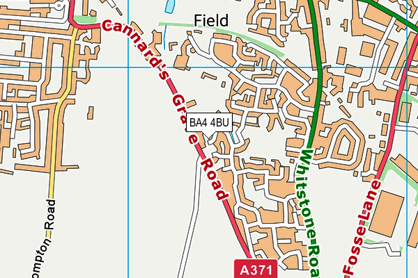 BA4 4BU map - OS VectorMap District (Ordnance Survey)