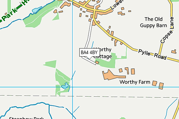 BA4 4BY map - OS VectorMap District (Ordnance Survey)