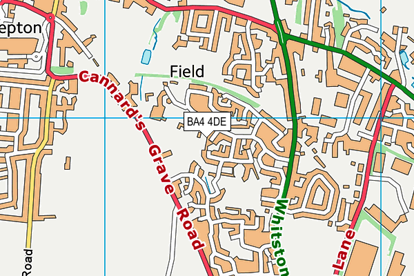 BA4 4DE map - OS VectorMap District (Ordnance Survey)
