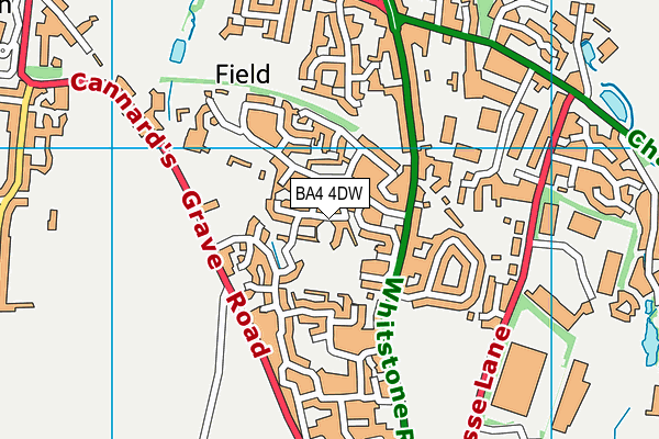 BA4 4DW map - OS VectorMap District (Ordnance Survey)