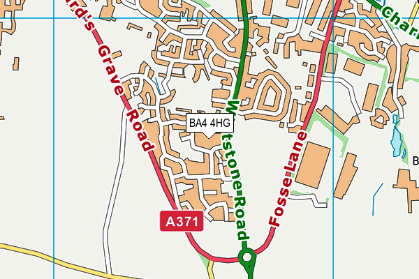 BA4 4HG map - OS VectorMap District (Ordnance Survey)