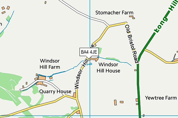 BA4 4JE map - OS VectorMap District (Ordnance Survey)