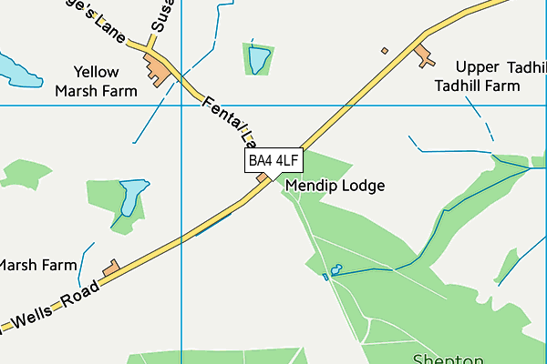 BA4 4LF map - OS VectorMap District (Ordnance Survey)