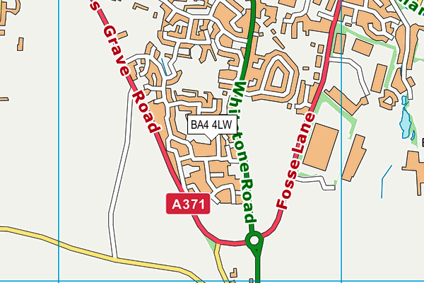 BA4 4LW map - OS VectorMap District (Ordnance Survey)