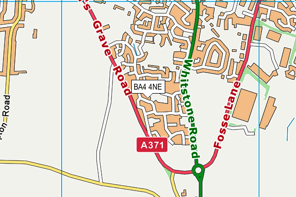 BA4 4NE map - OS VectorMap District (Ordnance Survey)