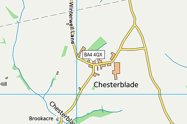 BA4 4QX map - OS VectorMap District (Ordnance Survey)