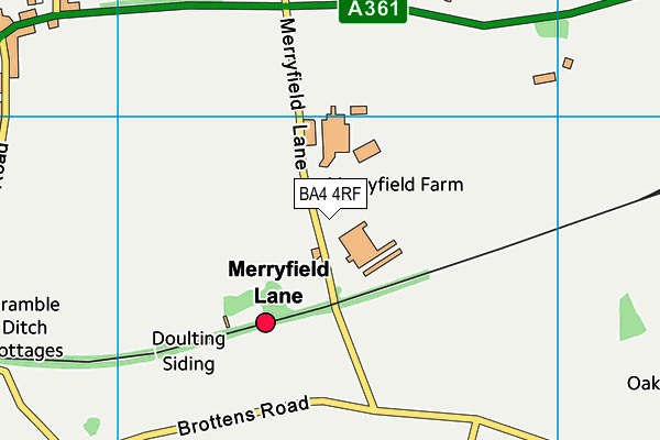 BA4 4RF map - OS VectorMap District (Ordnance Survey)