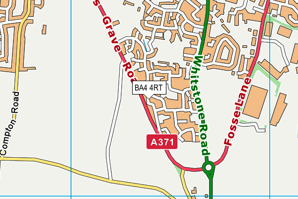 BA4 4RT map - OS VectorMap District (Ordnance Survey)