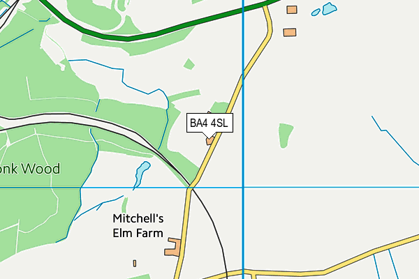 BA4 4SL map - OS VectorMap District (Ordnance Survey)