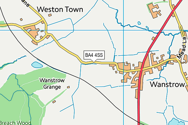 BA4 4SS map - OS VectorMap District (Ordnance Survey)