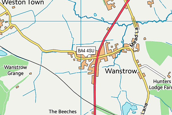 BA4 4SU map - OS VectorMap District (Ordnance Survey)