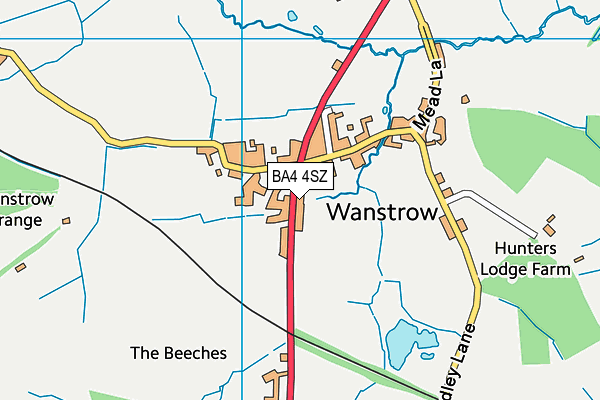 BA4 4SZ map - OS VectorMap District (Ordnance Survey)