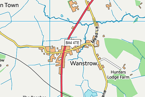 BA4 4TE map - OS VectorMap District (Ordnance Survey)