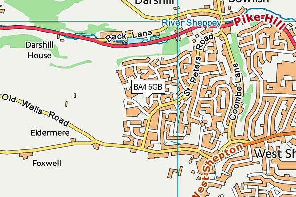 BA4 5GB map - OS VectorMap District (Ordnance Survey)