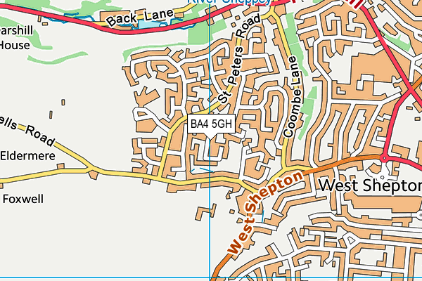 BA4 5GH map - OS VectorMap District (Ordnance Survey)