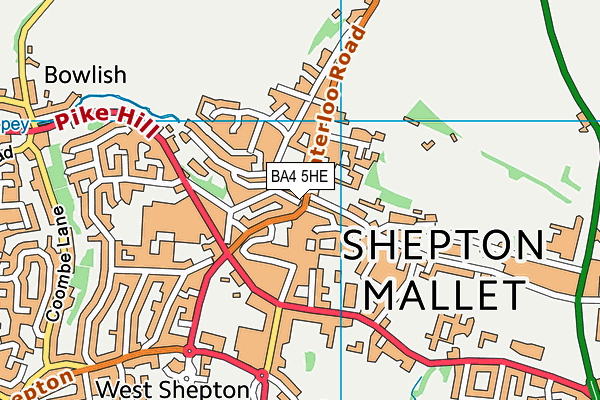 Shepton Mallet Community Infants' School & Nursery map (BA4 5HE) - OS VectorMap District (Ordnance Survey)