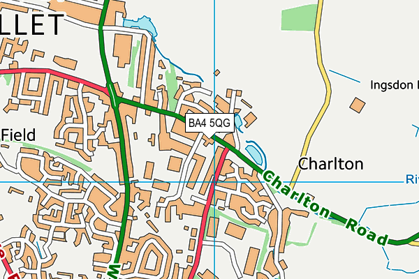 BA4 5QG map - OS VectorMap District (Ordnance Survey)