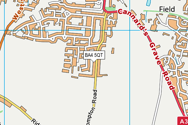 BA4 5QT map - OS VectorMap District (Ordnance Survey)