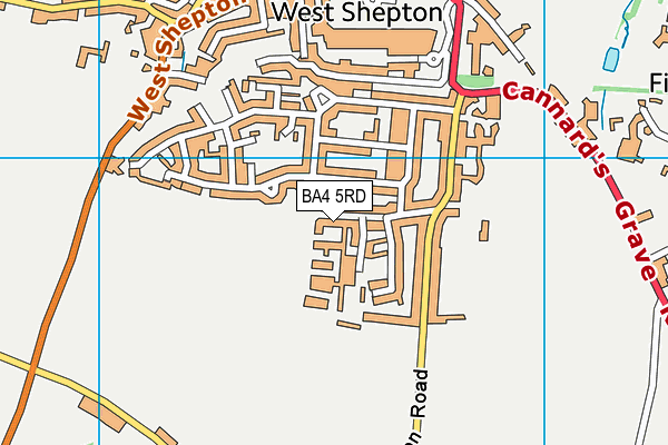 BA4 5RD map - OS VectorMap District (Ordnance Survey)