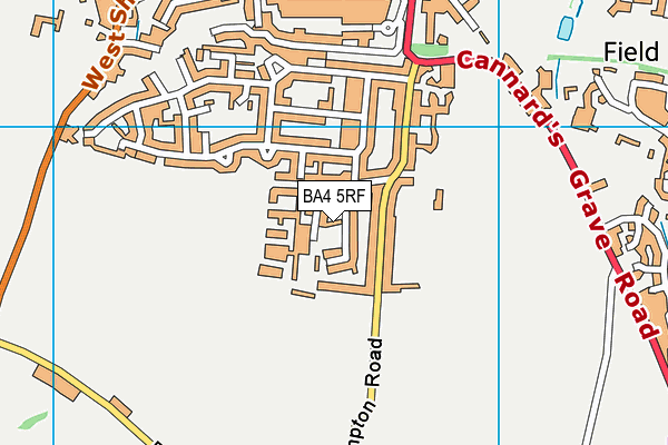BA4 5RF map - OS VectorMap District (Ordnance Survey)