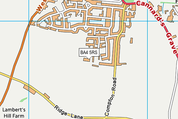 BA4 5RS map - OS VectorMap District (Ordnance Survey)
