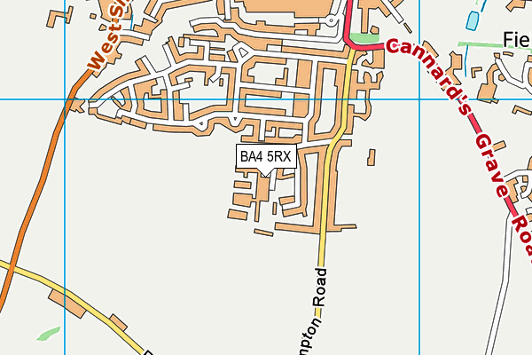 BA4 5RX map - OS VectorMap District (Ordnance Survey)
