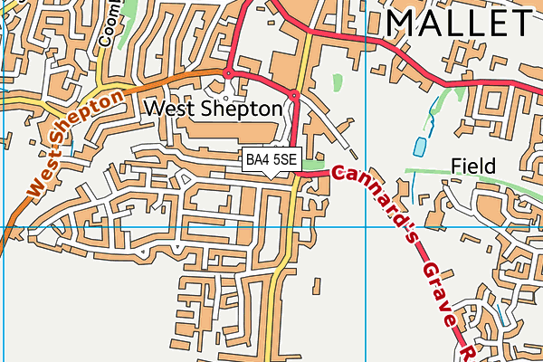 BA4 5SE map - OS VectorMap District (Ordnance Survey)