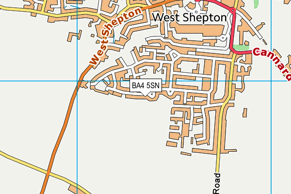 BA4 5SN map - OS VectorMap District (Ordnance Survey)