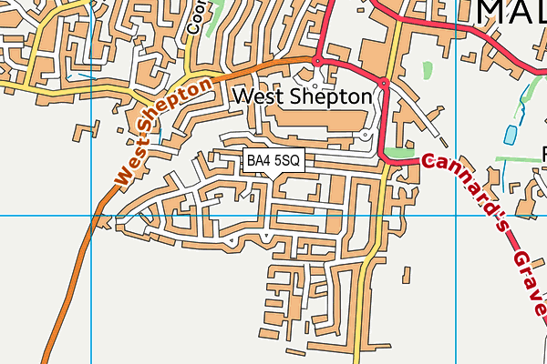 BA4 5SQ map - OS VectorMap District (Ordnance Survey)