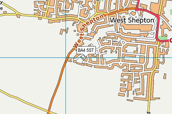 BA4 5ST map - OS VectorMap District (Ordnance Survey)