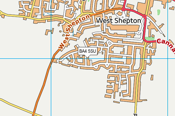 BA4 5SU map - OS VectorMap District (Ordnance Survey)