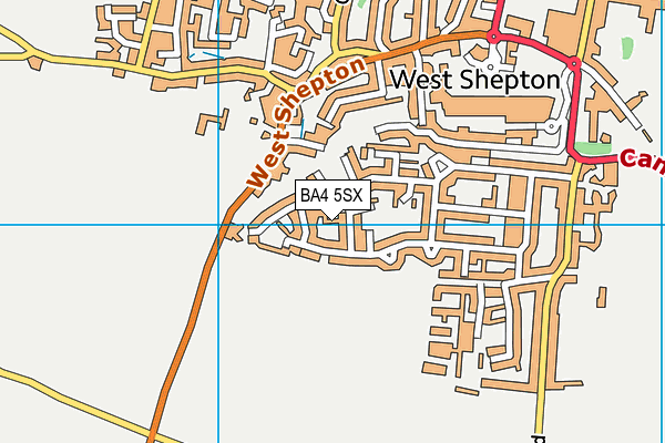 BA4 5SX map - OS VectorMap District (Ordnance Survey)