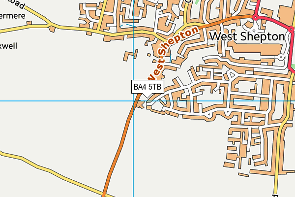 BA4 5TB map - OS VectorMap District (Ordnance Survey)
