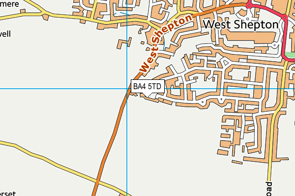 BA4 5TD map - OS VectorMap District (Ordnance Survey)