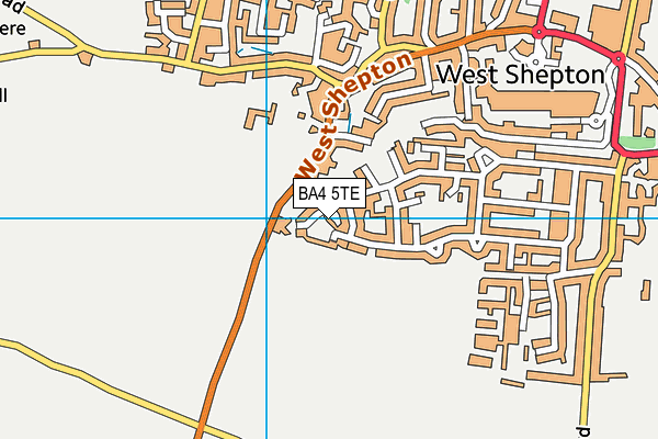 BA4 5TE map - OS VectorMap District (Ordnance Survey)