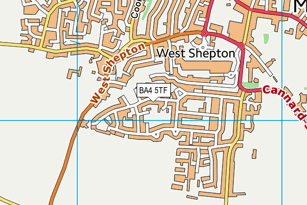 BA4 5TF map - OS VectorMap District (Ordnance Survey)
