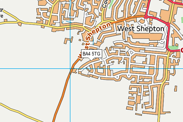 BA4 5TG map - OS VectorMap District (Ordnance Survey)