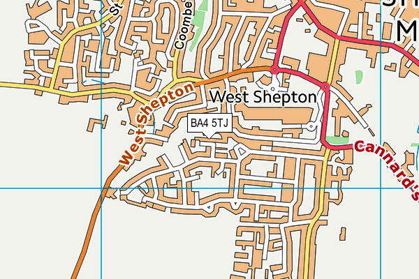 BA4 5TJ map - OS VectorMap District (Ordnance Survey)
