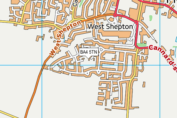 BA4 5TN map - OS VectorMap District (Ordnance Survey)