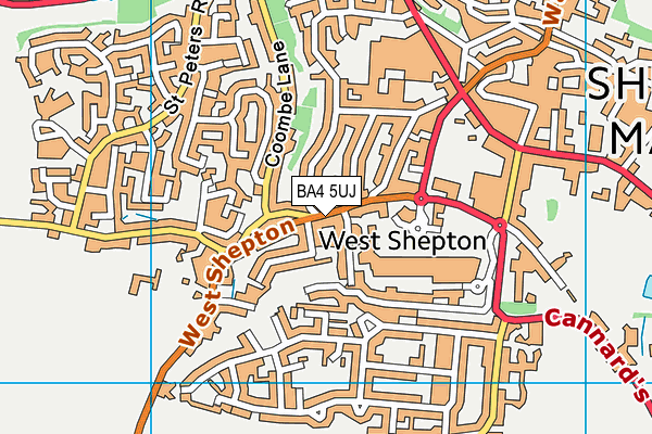 BA4 5UJ map - OS VectorMap District (Ordnance Survey)