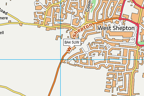 BA4 5UW map - OS VectorMap District (Ordnance Survey)