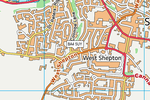 BA4 5UY map - OS VectorMap District (Ordnance Survey)