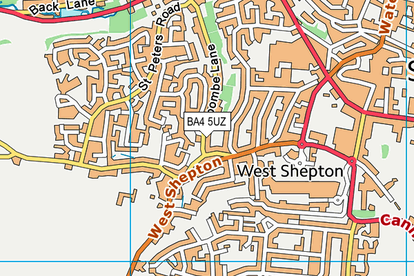 BA4 5UZ map - OS VectorMap District (Ordnance Survey)