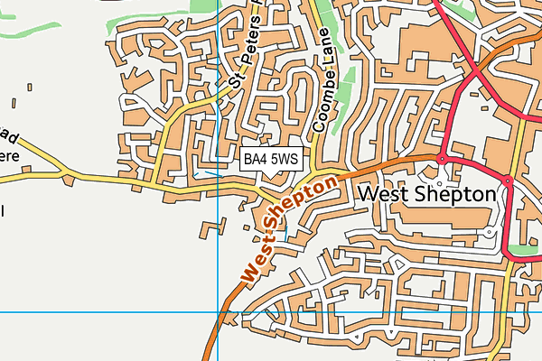 BA4 5WS map - OS VectorMap District (Ordnance Survey)