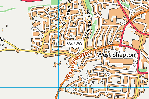 BA4 5WW map - OS VectorMap District (Ordnance Survey)