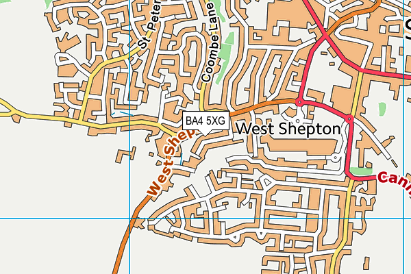 BA4 5XG map - OS VectorMap District (Ordnance Survey)
