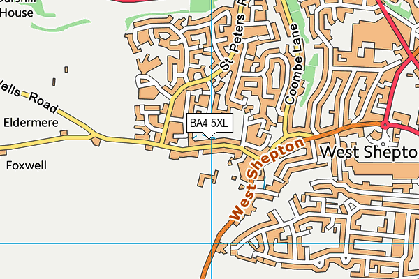 BA4 5XL map - OS VectorMap District (Ordnance Survey)