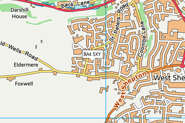BA4 5XY map - OS VectorMap District (Ordnance Survey)