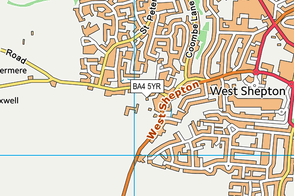 BA4 5YR map - OS VectorMap District (Ordnance Survey)