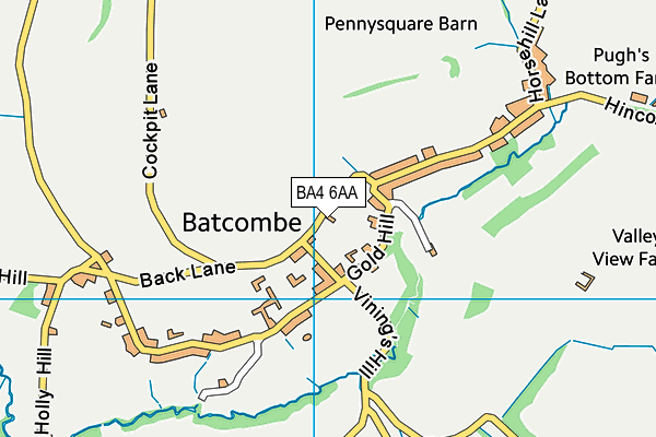 BA4 6AA map - OS VectorMap District (Ordnance Survey)